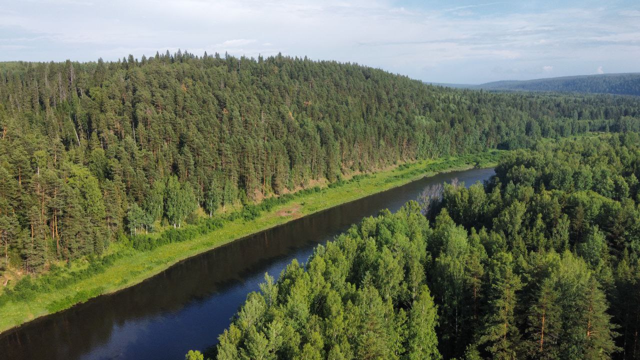 Река Чусовая с высоты